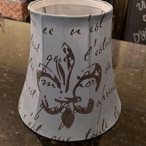 🌺COQUETTE-GIRL🌺 French Boudoir Sage Green Fleur De Lis Lampshade EUC